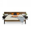 Pemberly Row Wood Queen Bed w/ Nightstand Storage & Headboard Lights