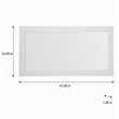 Pemberly Row Modern White Rectangular Wall Mirror with High Gloss Finish