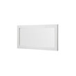 Pemberly Row Modern White Rectangular Wall Mirror with High Gloss Finish