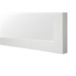 Pemberly Row Modern White Rectangular Wall Mirror with High Gloss Finish