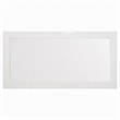 Pemberly Row Modern White Rectangular Wall Mirror with High Gloss Finish