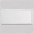 Pemberly Row Modern White Rectangular Wall Mirror with High Gloss Finish