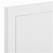 Pemberly Row Modern White Rectangular Wall Mirror with High Gloss Finish