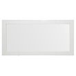 Pemberly Row Modern White Rectangular Wall Mirror with High Gloss Finish