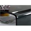 Pemberly Row Modern Tempered Glass & High Gloss Coffee Table in White