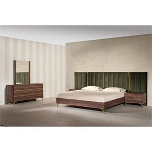 Pemberly Row 41 x 39 Glass and Laminate Mirror in Matte Walnut Finish