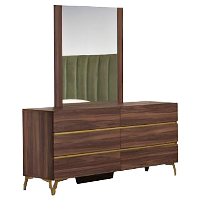 Pemberly Row 41 x 39 Glass and Laminate Mirror in Matte Walnut Finish