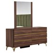 Pemberly Row 41 x 39 Glass and Laminate Mirror in Matte Walnut Finish