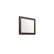Pemberly Row Modern Smoked Ash Mirror with Gold Accents