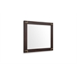 Pemberly Row Modern Smoked Ash Mirror with Gold Accents