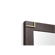 Pemberly Row Modern Smoked Ash Mirror with Gold Accents