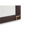 Pemberly Row Modern Smoked Ash Mirror with Gold Accents
