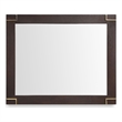 Pemberly Row Modern Smoked Ash Mirror with Gold Accents