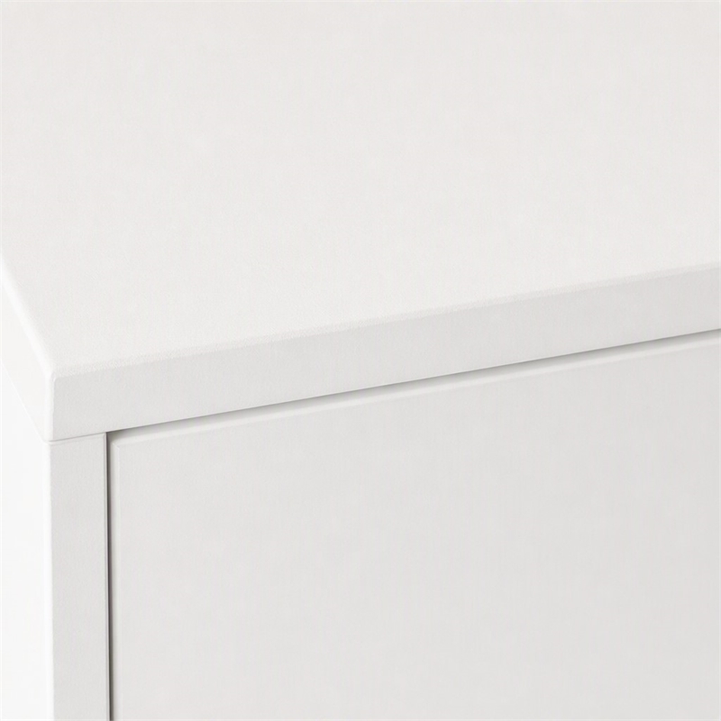 Pemberly Row MDF Wood & Metal 5-Drawer Bedroom Chest in White & Gold