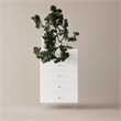 Pemberly Row MDF Wood & Metal 5-Drawer Bedroom Chest in White & Gold