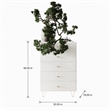 Pemberly Row MDF Wood & Metal 5-Drawer Bedroom Chest in White & Gold