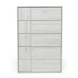 Pemberly Row Modern 5-Drawer Oak Wood Chest in White Washed Finish
