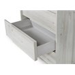 Pemberly Row Modern 5-Drawer Oak Wood Chest in White Washed Finish
