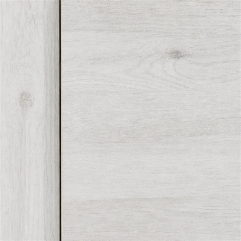Pemberly Row Modern 5-Drawer Oak Wood Chest in White Washed Finish