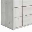Pemberly Row Modern 5-Drawer Oak Wood Chest in White Washed Finish