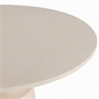 Pemberly Row Modern Round Marble Coffee Table in Off White with Brass Accents