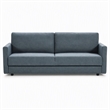 Pemberly Row Polyester Fabric Sofa Bed w/ Storage in Blue-Green Finish