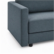 Pemberly Row Polyester Fabric Sofa Bed w/ Storage in Blue-Green Finish