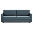 Pemberly Row Polyester Fabric Sofa Bed w/ Storage in Blue-Green Finish