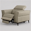 Pemberly Row Leather Armchair with Electric Recliner in Light Gray