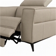 Pemberly Row Leather Armchair with Electric Recliner in Light Gray