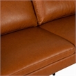 Pemberly Row Right Facing Cognac Leather Sectional Sofa with Chaise