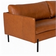 Pemberly Row Right Facing Cognac Leather Sectional Sofa with Chaise