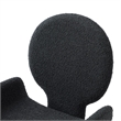 Pemberly Row Contemporary Black Upholstered Dining Chair with Pedestal Base