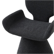 Pemberly Row Contemporary Black Upholstered Dining Chair with Pedestal Base