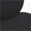 Pemberly Row Contemporary Black Upholstered Dining Chair with Pedestal Base