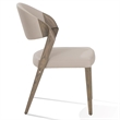 Pemberly Row Mid-Century Dining Chair Set in Beige & Grey Ash