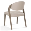 Pemberly Row Mid-Century Dining Chair Set in Beige & Grey Ash