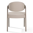 Pemberly Row Mid-Century Dining Chair Set in Beige & Grey Ash