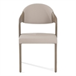 Pemberly Row Mid-Century Dining Chair Set in Beige & Grey Ash