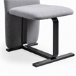Pemberly Row Modern Dining Chair Set in Grey Linen & Gunmetal
