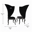 Pemberly Row Transitional Black Fabric Dining Chairs (Set of 2)