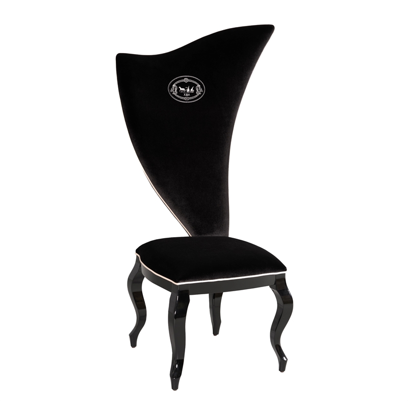 Pemberly Row Transitional Black Fabric Dining Chairs (Set of 2)