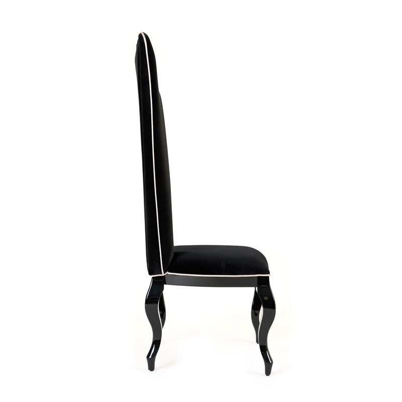 Pemberly Row Transitional Black Fabric Dining Chairs (Set of 2)