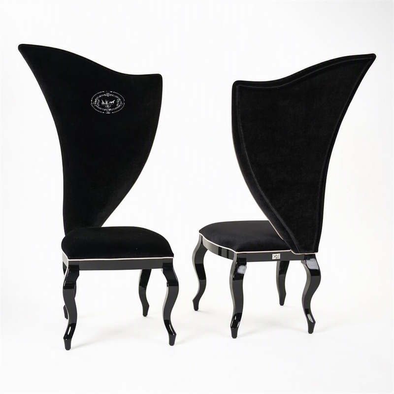 Pemberly Row Transitional Black Fabric Dining Chairs (Set of 2)