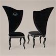 Pemberly Row Transitional Black Fabric Dining Chairs (Set of 2)