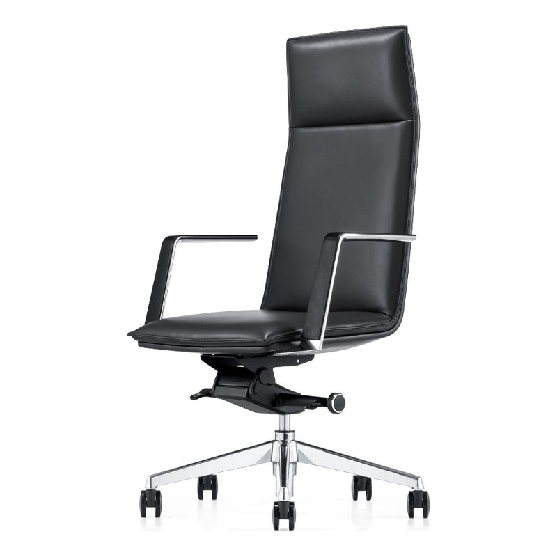 Pemberly Row Modern Black High Back Faux Leather Executive Office Chair