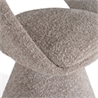 Pemberly Row Gray Swivel Dining Chair in Polyester Fabric with Iron Frame