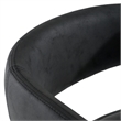 Pemberly Row Modern Black Leatherette Bar Chair with Footrest