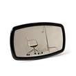 Pemberly Row Oval Glam Mirror in Black High Gloss Finish