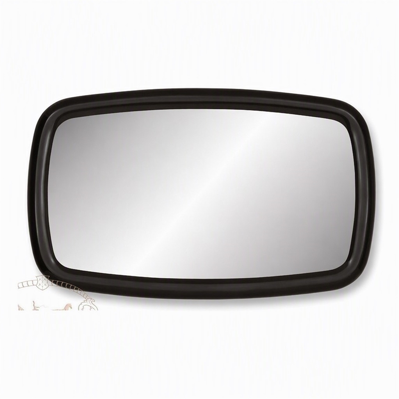 Pemberly Row Oval Glam Mirror in Black High Gloss Finish